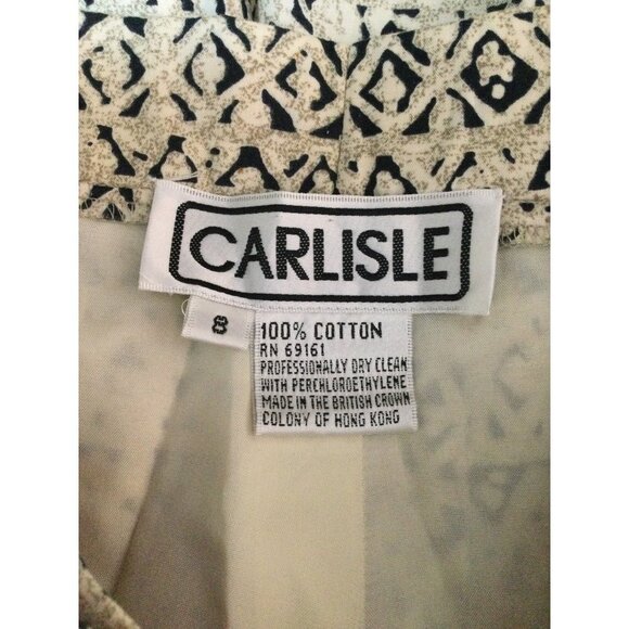 Vintage Carlisle Women Printed Sleeveless Button-Up Top/Vest & Shorts Set Size 8 - Picture 10 of 10